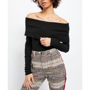 NWT Free People Snowbunny Long Sleeve / Black